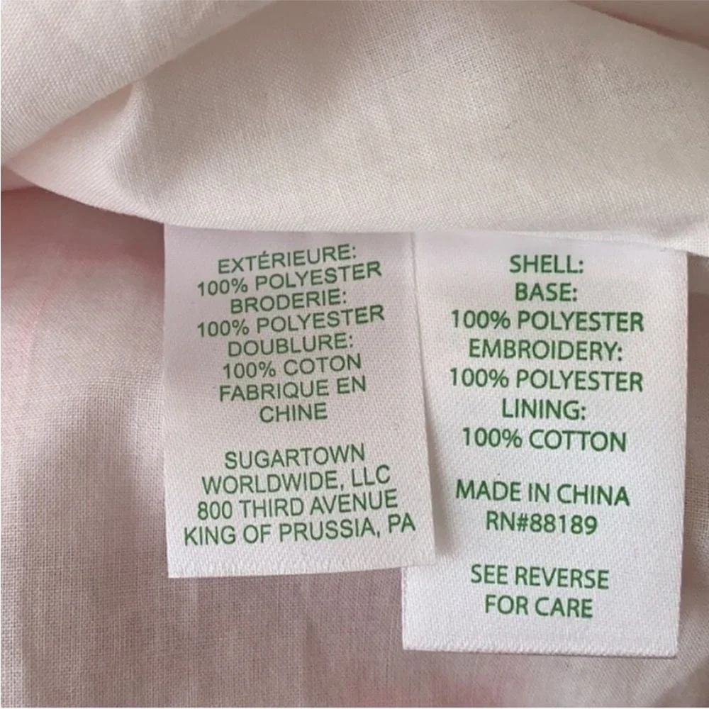 Lily Pulitzer Lesley off shoulder pink and white fully lined eyelet top. - Picture 3 of 8